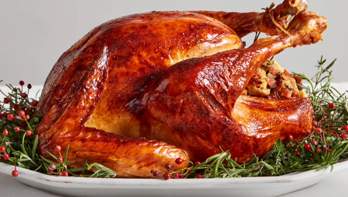 the Recipe of Roast Turkey and Ham