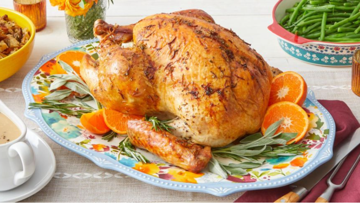 the Recipe of Roast Turkey and Ham